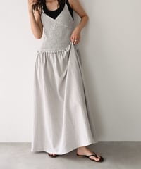 Check Flare Cami Onepiece（Greige）op-0202009564