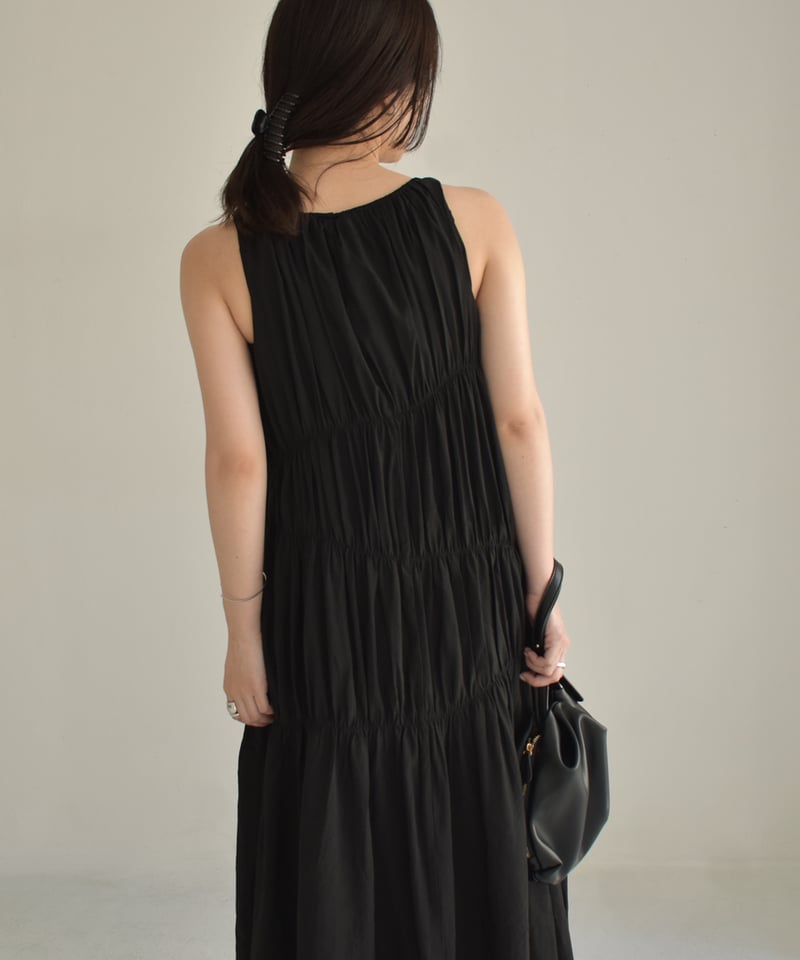 Gather Nosleeve Long op-Onepiece 0202009537 | c Gather Nosleeve Long op-Onepiece 0202009537 | c