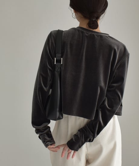 Velor Short Cardigan