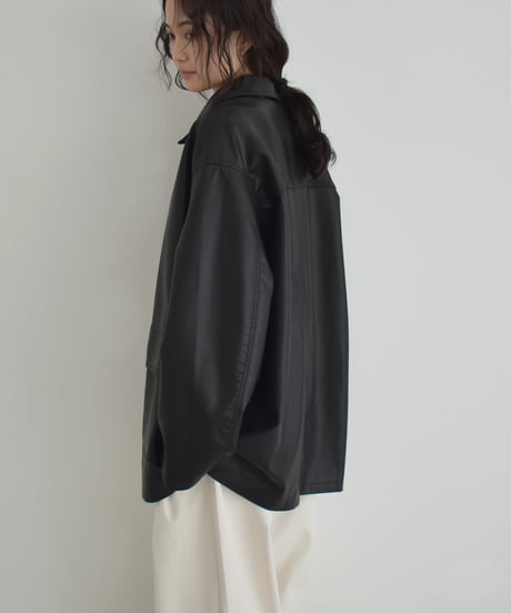 Fake Leather Over Jacket t1911-498