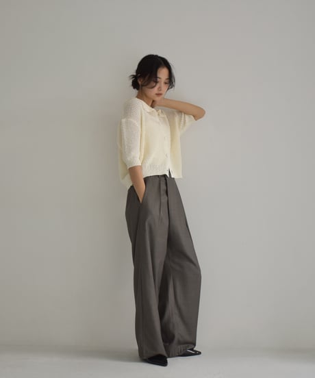 Mesh Knit Polo Cardigan t1911-304