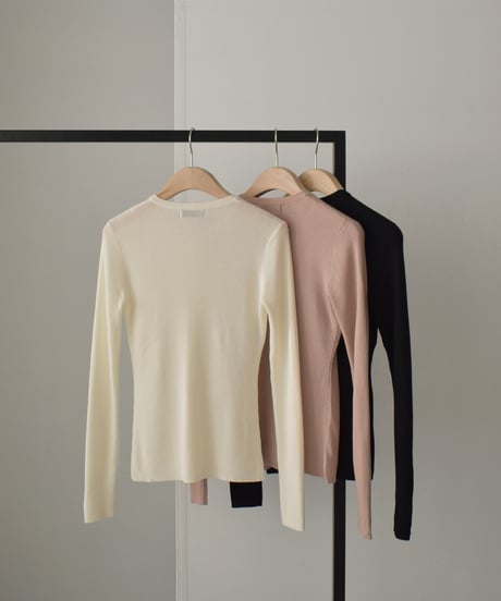 Crew Neck Rib Kint Cardigan t1911-350