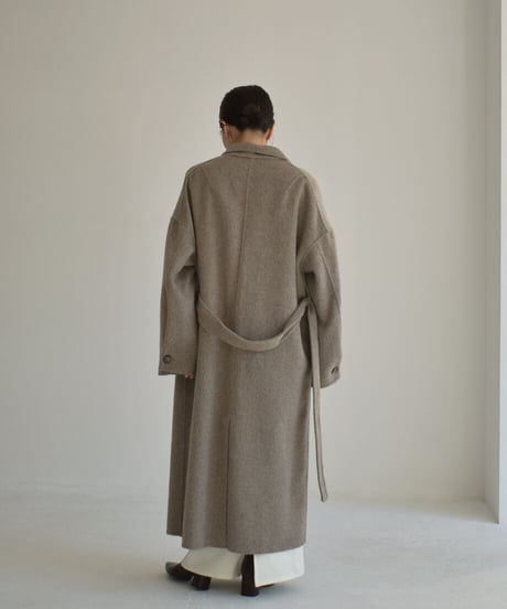 Cocoon Sleeve Wool Long Coat（Mocha）c1911-34