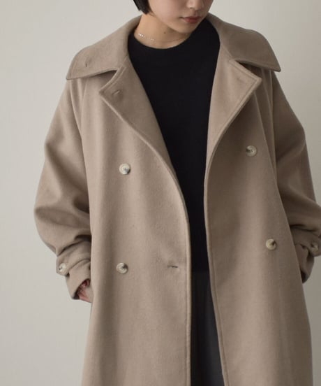 Wool Blend Trench Coat（Mocha beige）c1911-28