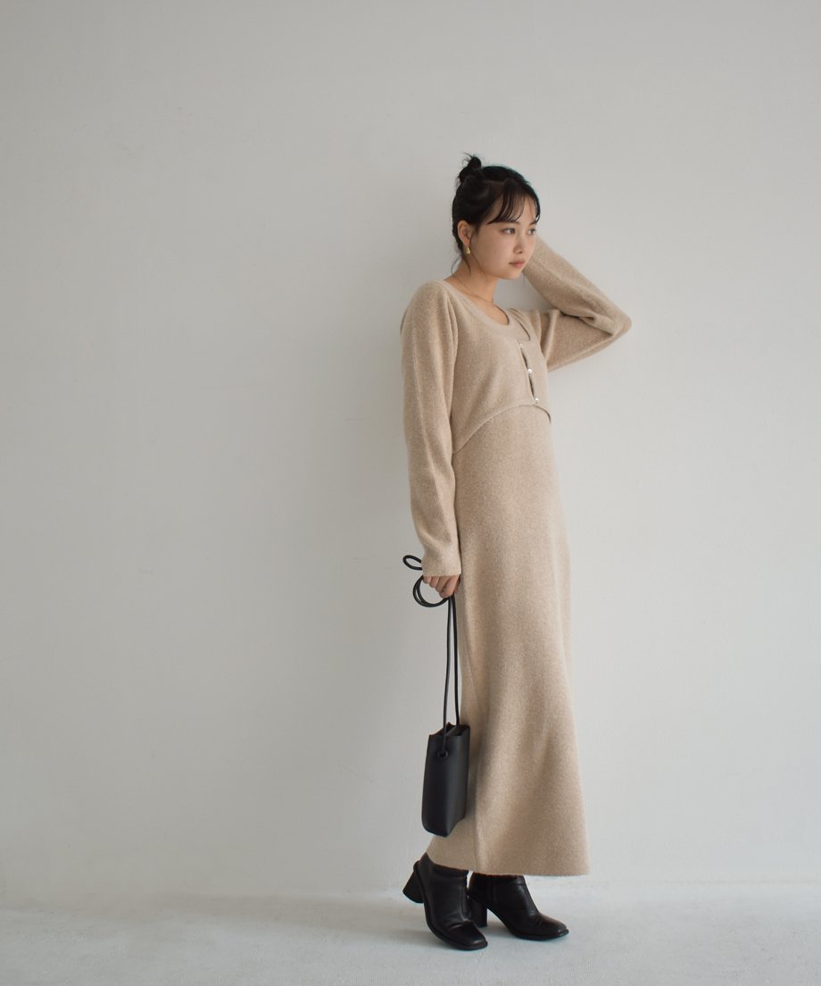 I Line Knit Onepiece | cizatto