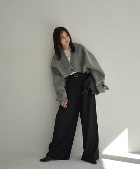 Highwaist Tuck Semiwide Pants bo2000-130
