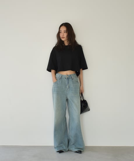 Short Wide Silhouette Tshirt t1911-388