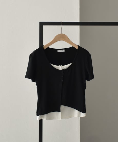 Layered Design Compact Cardigan t1911-427