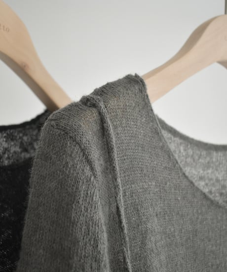 Layered Halfsleeve Sheer Knit t1911-435