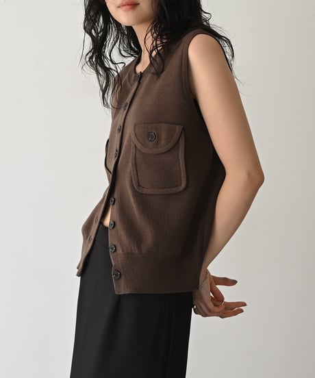 Pocket Knit Vest t1911-527