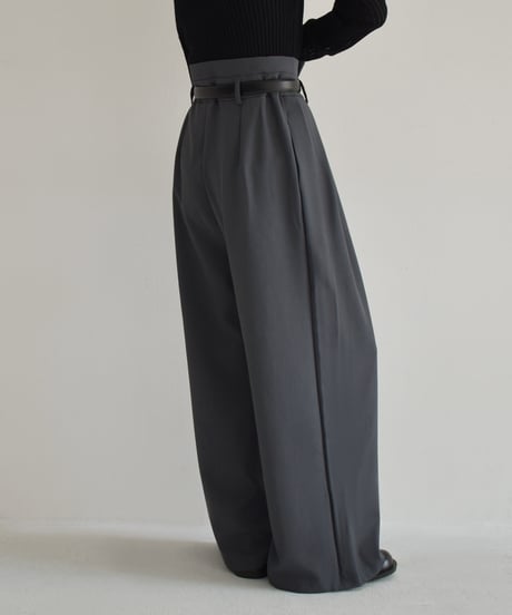 Highwaist Tuck Semiwide Pants bo2000-130
