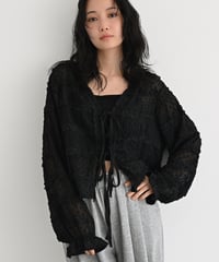 Dot Sheer Ribbon Cardigan t1911-520