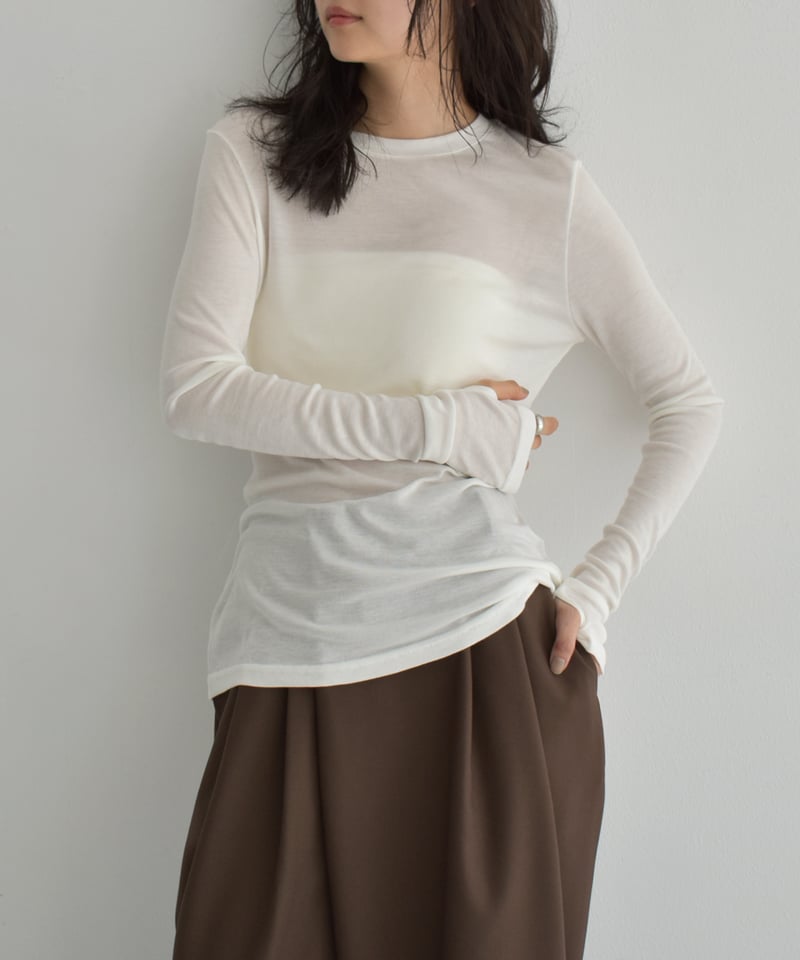 トップス THE SHISHIKUI holed topp / GREIGE holed topp / GREIGE – SHISHIKUI