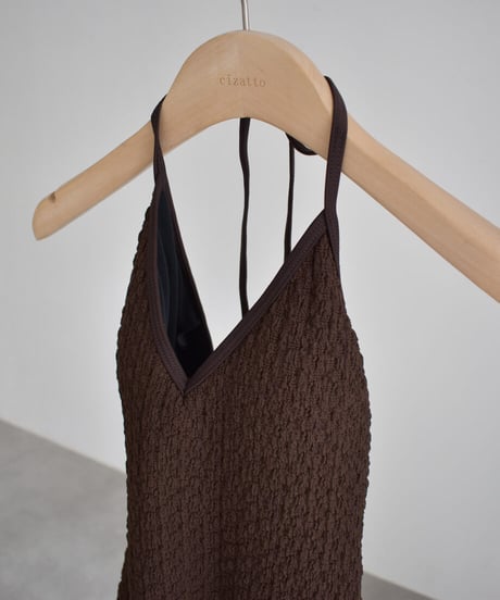 Halter Neck Jacquard Swim Wear sw2000-11