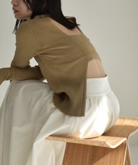 Back Design Rib Knit Tops t1911-177
