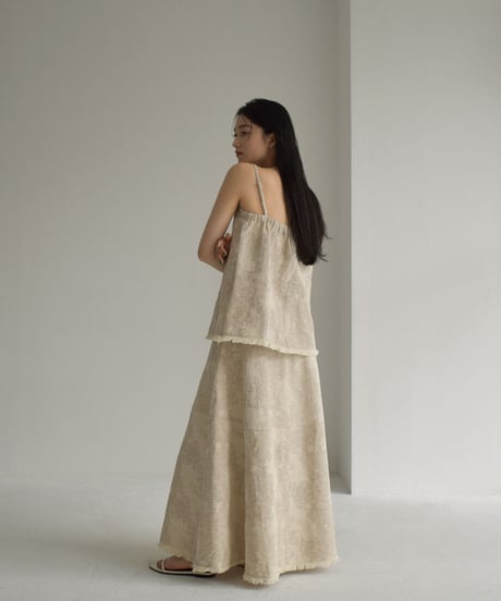 Cottonlinen Jacquard Camisole【セットアップ着用可能】 t1911-203