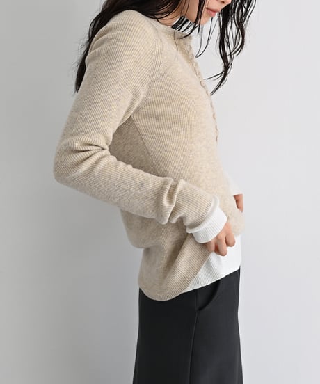 Henry Neck Knit Tops t1911-514
