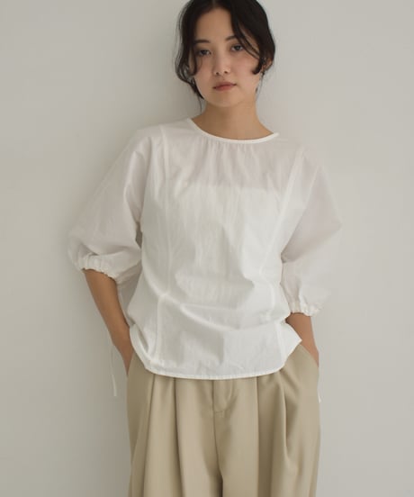 Drawstring Sleeve Blouse t1911-301