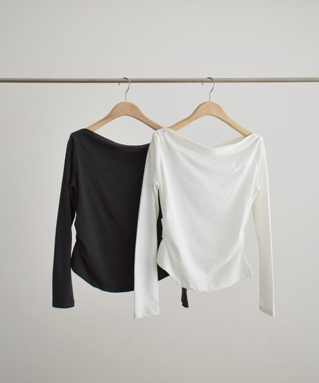 Oneshoulder Gather Drape Cutsew t1911-525