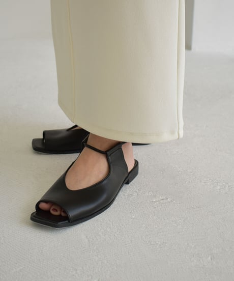 Square Toe Laceup Sandal