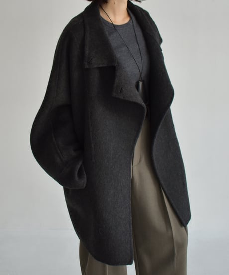 Stand Collar Midi Wool Coat c1911-61