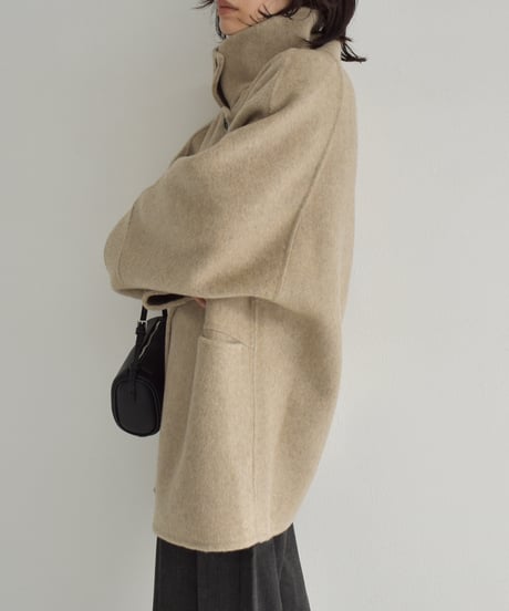 Stand Collar Midi Wool Coat c1911-61