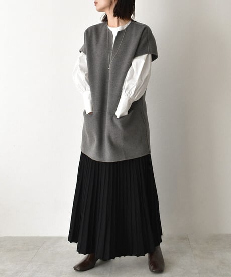 Wool Short Caftan Vest t1911-43
