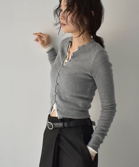 Sheer Rib Knit Cardigan t1911-494