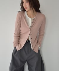 Crew Neck Rib Kint Cardigan t1911-350