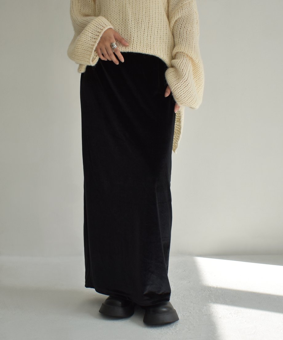 Velor Highwaist Pencil Skirt bo2000-129 | cizatto Velor Highwaist Pencil Skirt bo2000-129 | cizatto