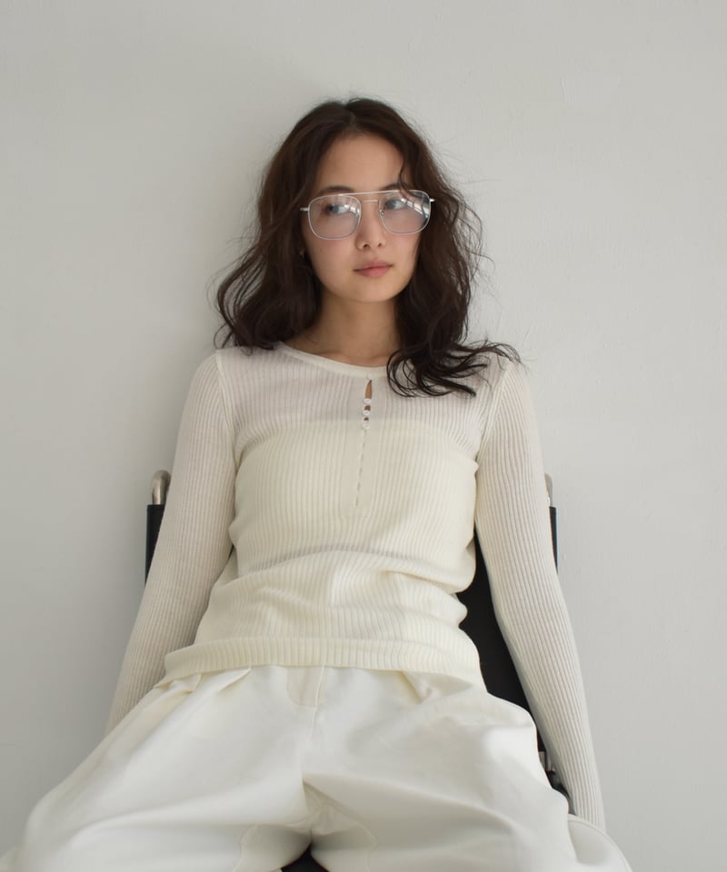 トップス cizatto Holl Cut Rib Knit Tops Hole Cut Rib Knit Tops t1911-349 | cizatto