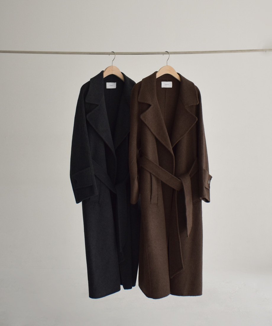 enof wool rever gawn coat ブラウン　サイズ1 Wool Rever Gawn Coat c1911-59 | cizatto