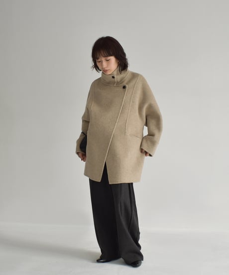 Stand Collar Midi Wool Coat c1911-61