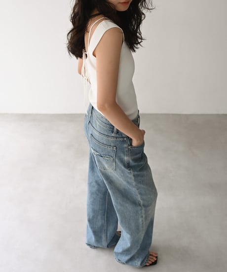 Slit Pocket Straight Denim bo2000-197