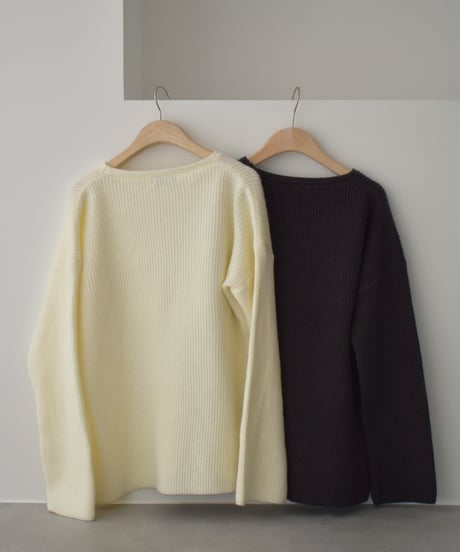 Crew Neck Ribknit Pullover t1911-488