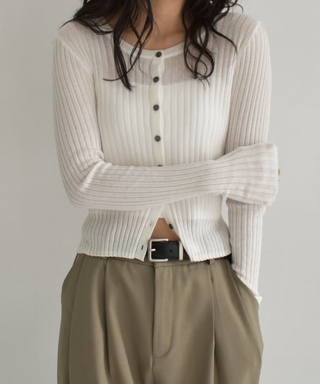 Sheer Rib Compact Cardigan t1911-451
