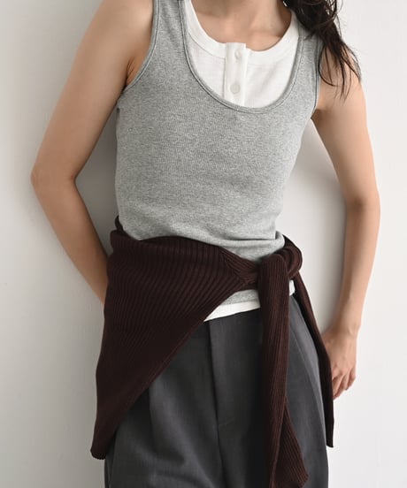 Uneck Rib Tank Tops t1911-547