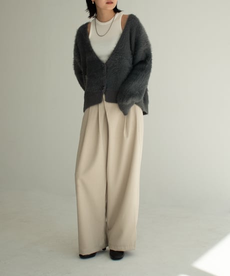 Deep Vneck Shaggy Cardigan t1911-234
