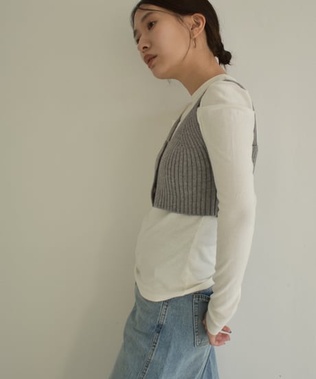 Button Design Knit Bustier t1911-230