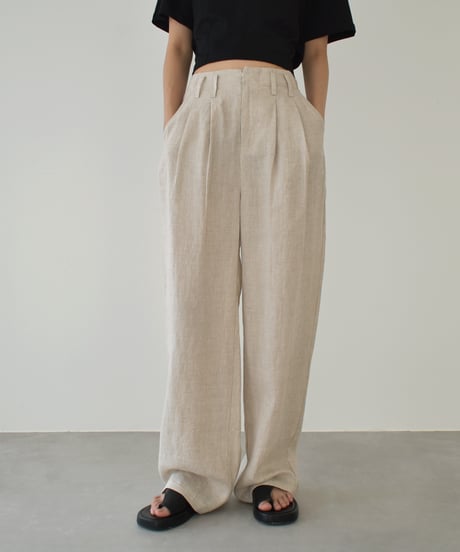 Tuck Linen Pants bo2000-164