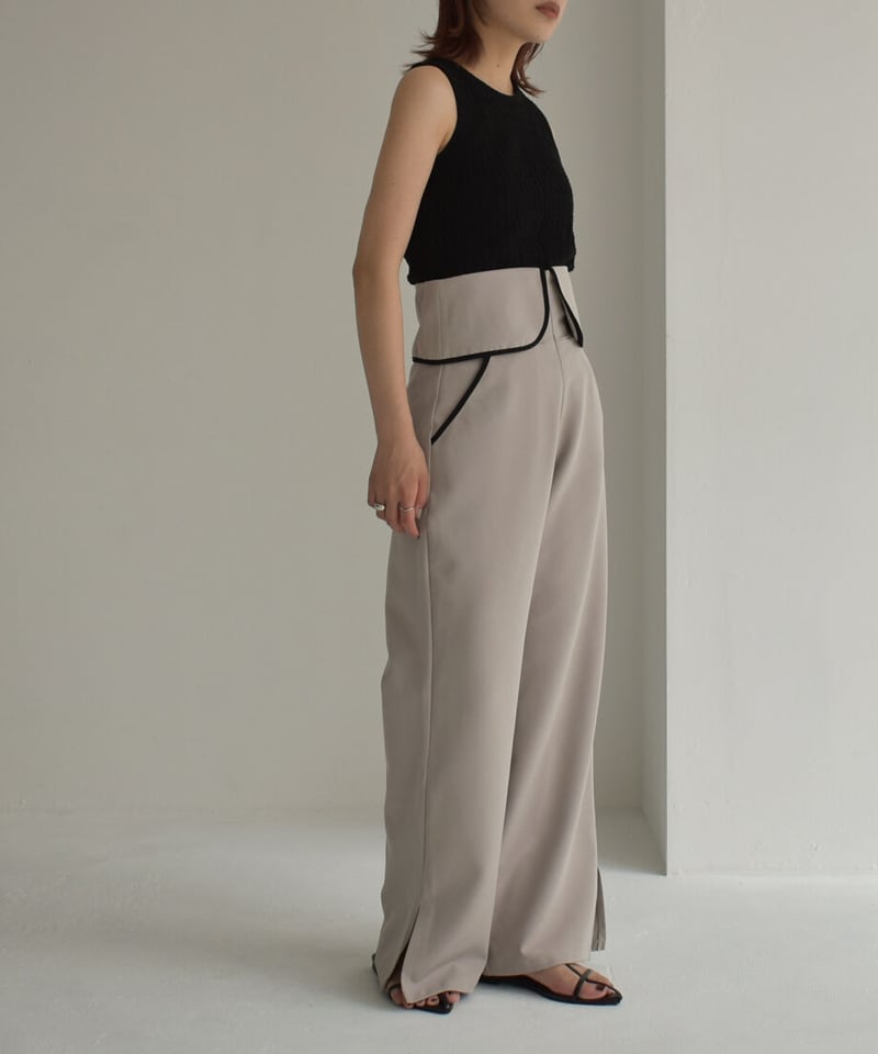 Waist Flap Piping Pants【セットアップ着用可能】 op-02020044 Waist Flap Piping Pants【セットアップ着用可能】 op-02020044