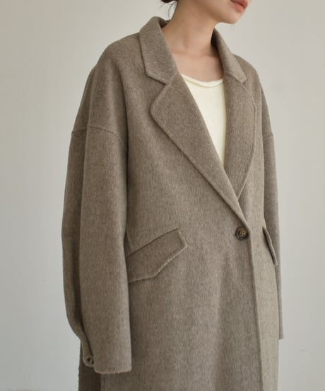 Cocoon Sleeve Wool Long Coat（Mocha）c1911-34