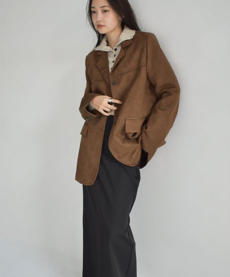 Fake Suede Tailored Jacket t1911-336
