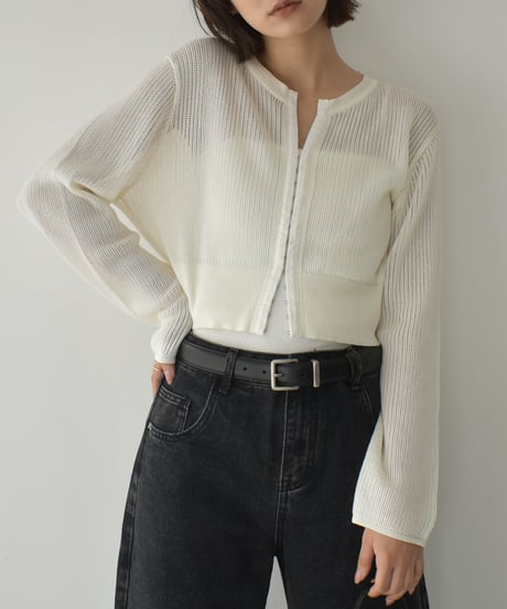 Mesh Knit Cardigan t1911-436