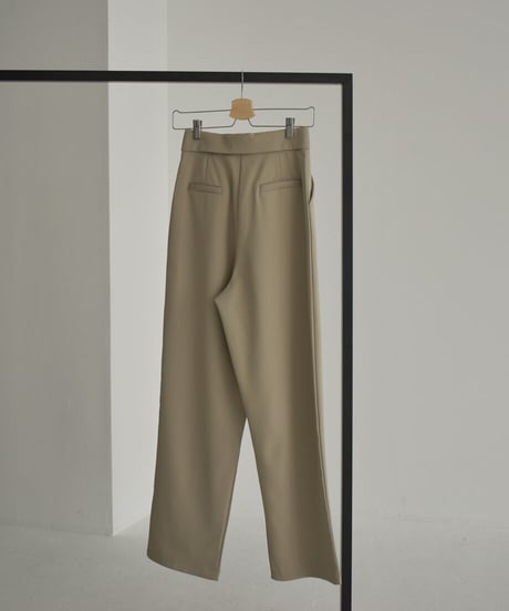 Highwaist Tuck Pants（Khaki beige）【セットアップ着用可能】