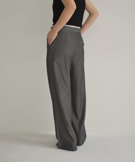 Double Waist Stripe Tuck Pants bo2000-116