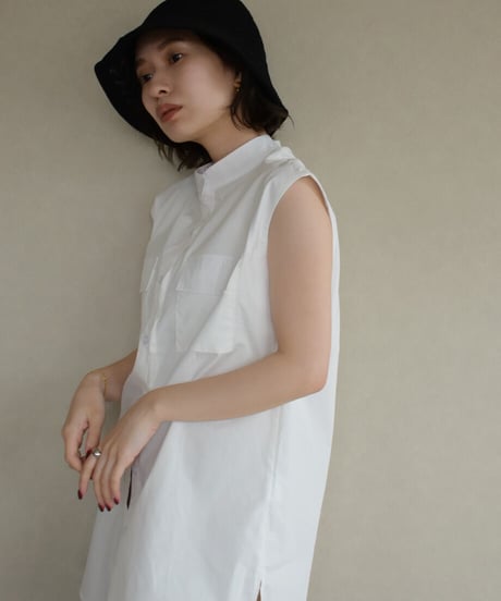 Bandcollar Nosleeve Shirt t1911-119