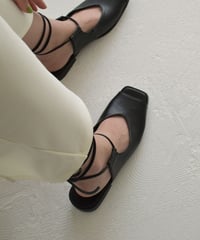Square Toe Laceup Sandal