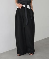 Stripe Cocoon Pants（Black）bo2000-194