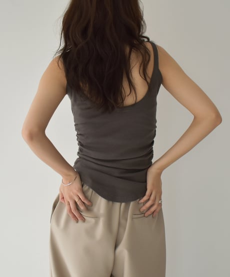 Side Gather Camisole Tops t1911-390